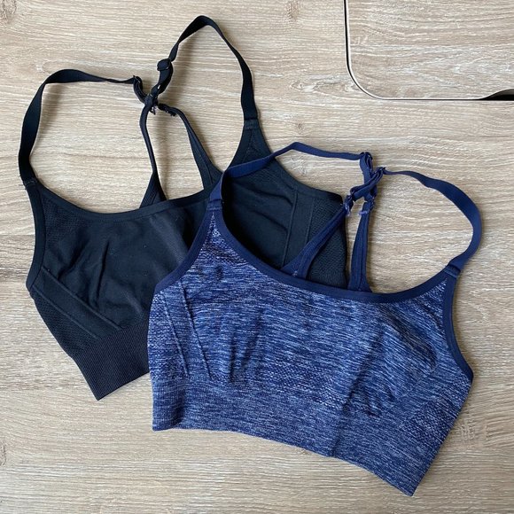 Under Armour Sports Bras Set of 2 Blue Black XS - Picture 10 of 12